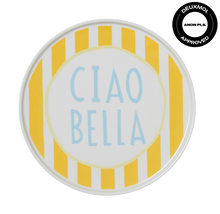 Load image into Gallery viewer, Yellow Stripe Ciao Bella Plate