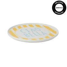 Load image into Gallery viewer, Yellow Stripe Ciao Bella Plate