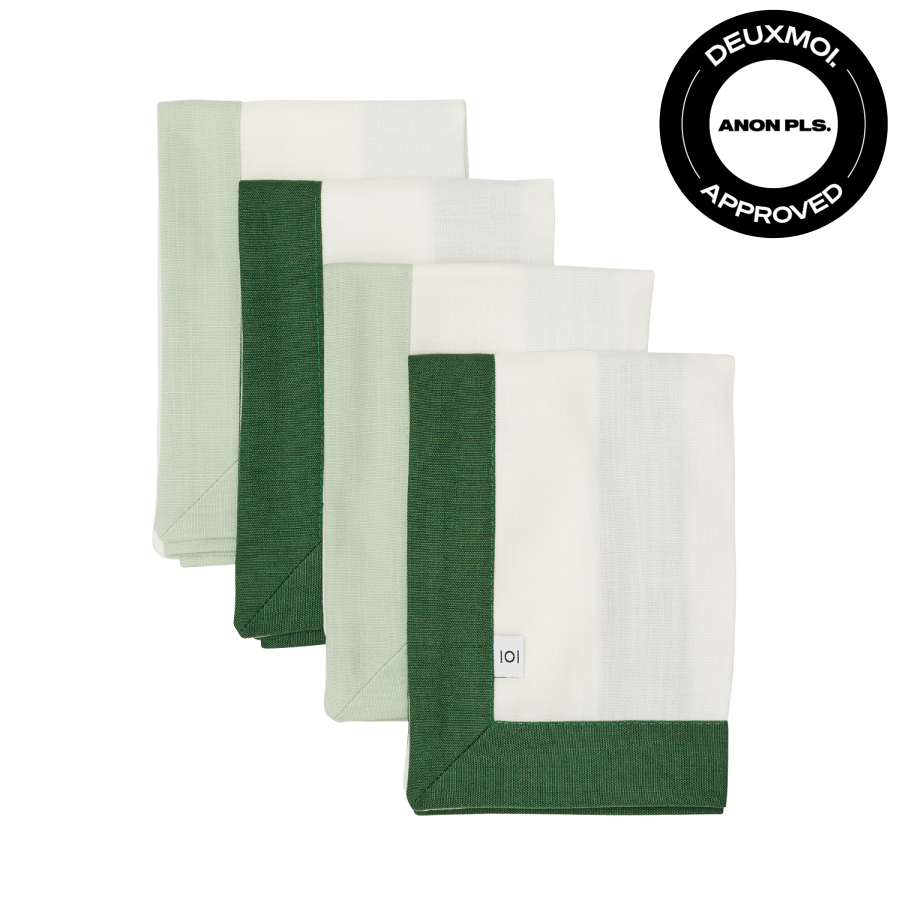 Roundhouse: Mint and Forrest Green Napkin Set