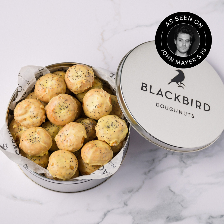 Blackbird Donuts: Lemon Poppy Minis in a Tin