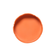 Load image into Gallery viewer, Roundhouse: Small Round Tangerine Scalloped Tray
