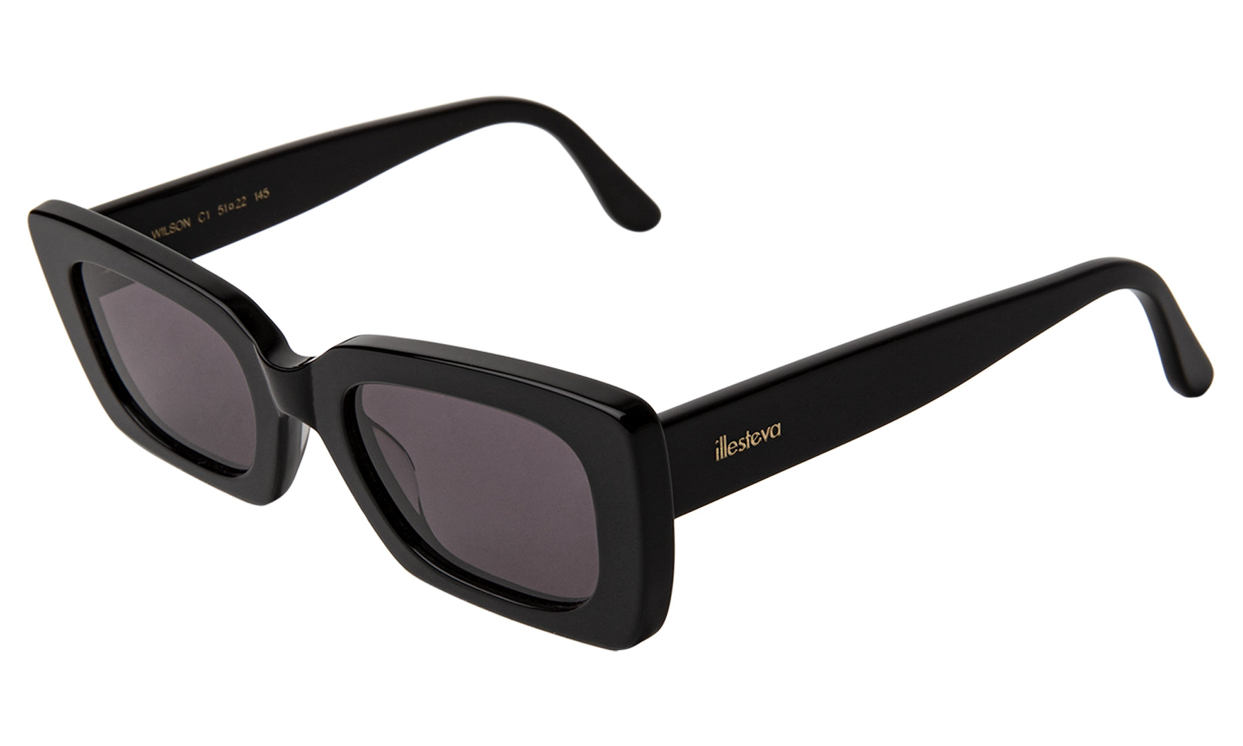 Illesteva Wilson Black Sunglasses Illesteva Wilson Sunglasses, Black/Purple Flat – Glasswing main image 2