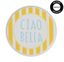 Load image into Gallery viewer, Yellow Stripe Ciao Bella Plate
