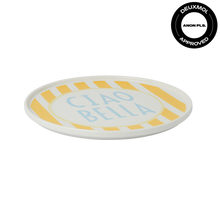 Load image into Gallery viewer, Yellow Stripe Ciao Bella Plate
